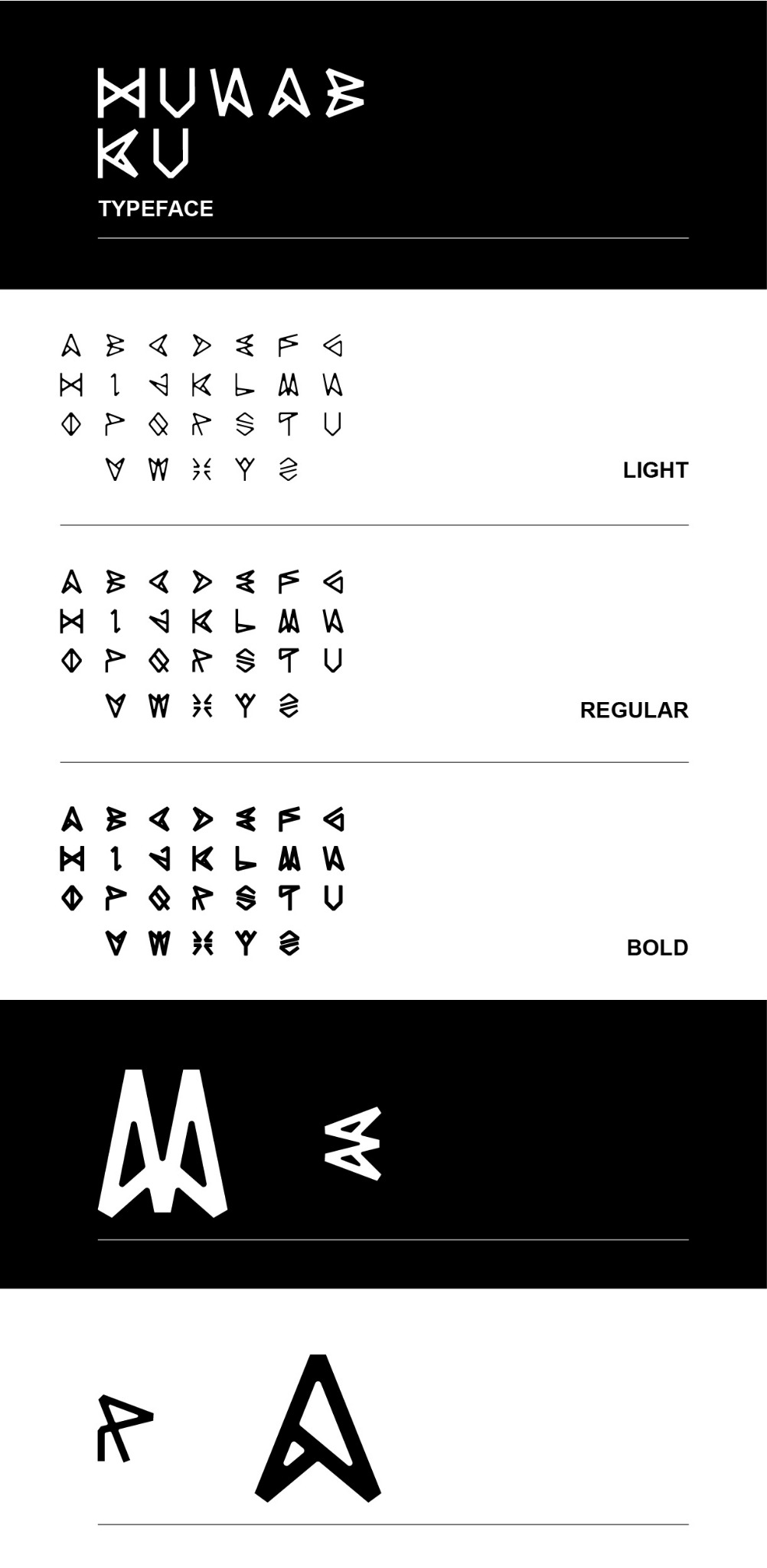 Hunab-Ku typeface specimen by Jorge Letona