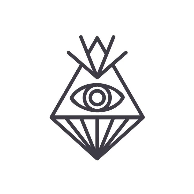 Geometric eye symbol