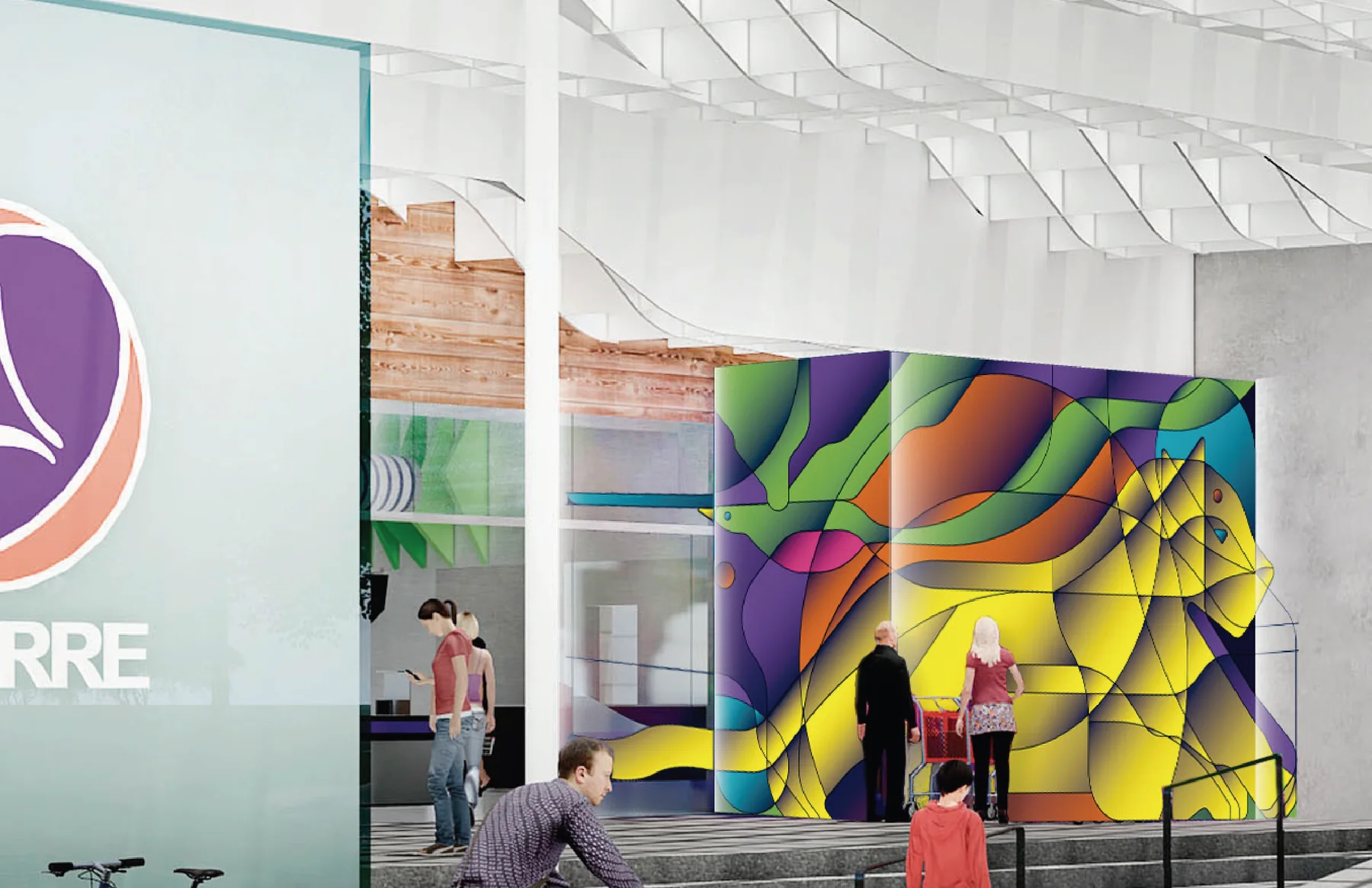 Mural La Torre full-scale mockup