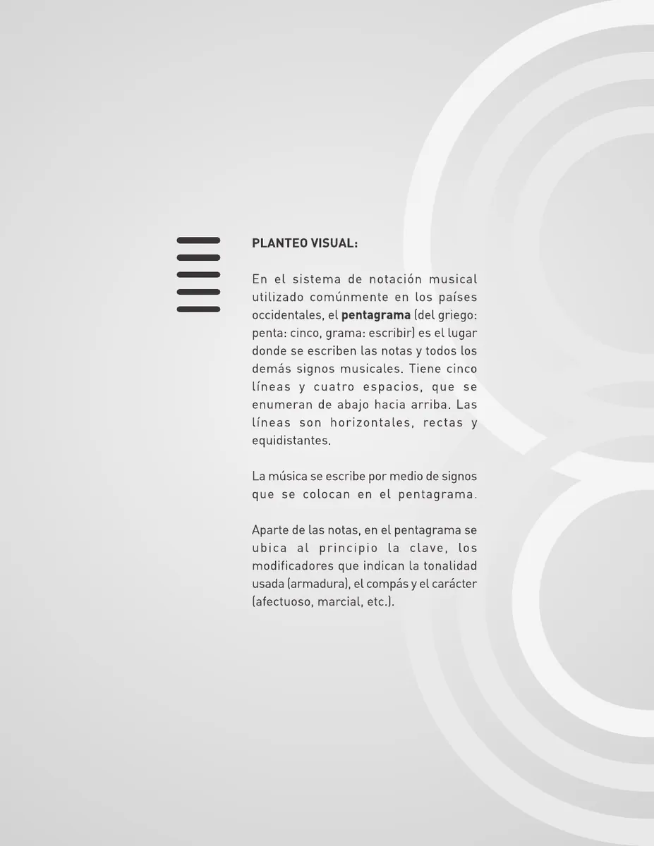 Musical staff visual concept