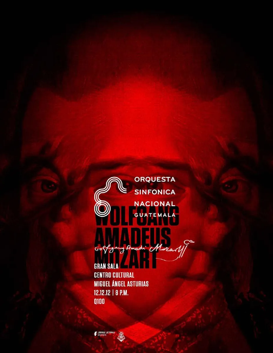 Wolfgang Amadeus Mozart concert poster