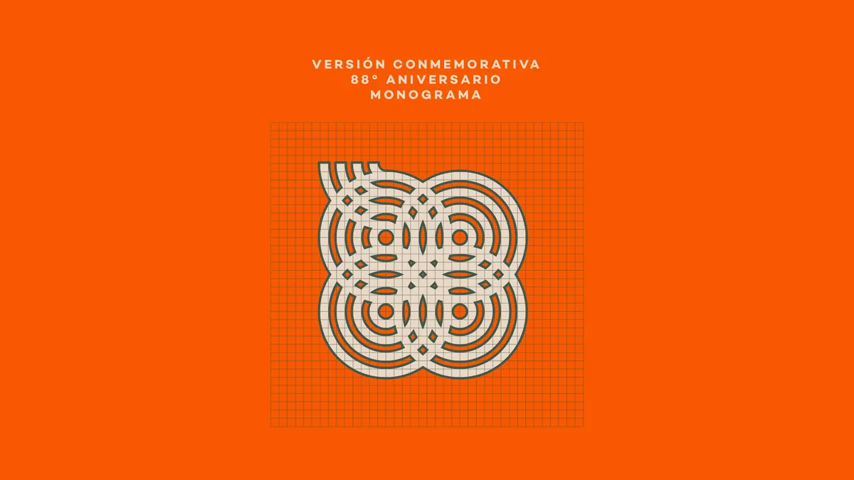 88 anniversary monogram construction