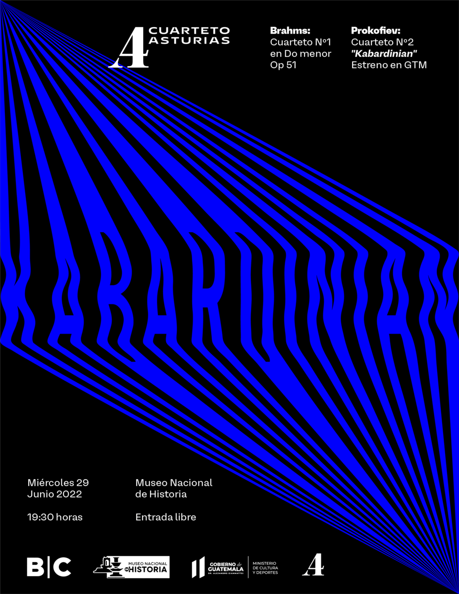 Cuarteto Asturias animated typographic study