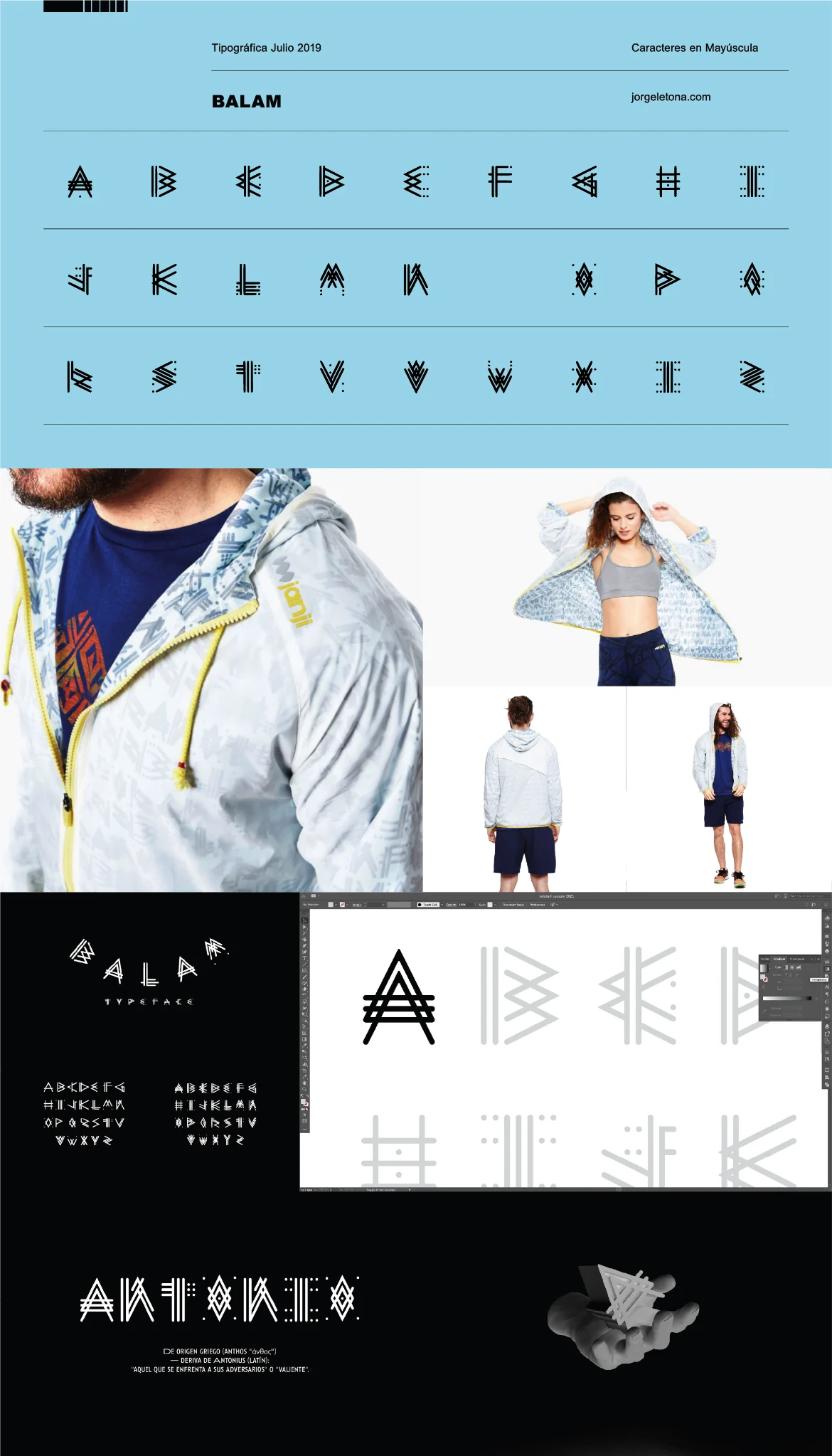 Balam typeface — complete project composition
