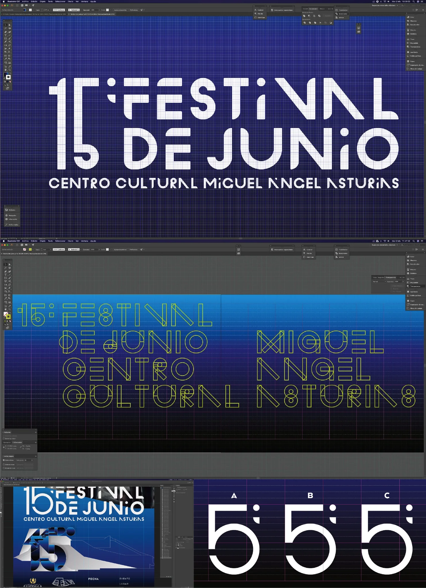15 Festival CCMAA — custom lettering development and applications